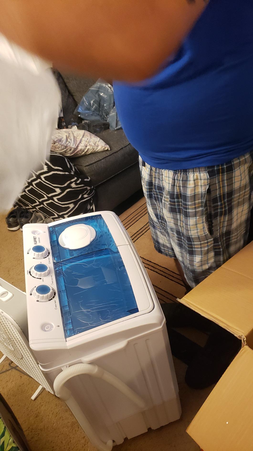 28/mo Finance KUPPET Compact Twin Tub Portable Mini Washing Machine