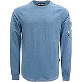 BOCOMAL FR Shirts Heather Series 6oz Flame Resistant T Shirt NFPA2112 CAT2 Fire Retardant Crew Work Shirt