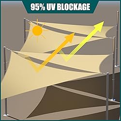 Royal Shade 8' x 12' Beige Rectangle Waterproof Sun