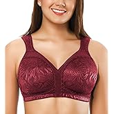 ZeroBound Women's Minimizer Bras Comfort Cushion Strap Wirefree Full Coverage Large Bust Non-Padded Bra