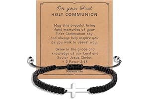Korotho To Mens Gifts Cross Bracelet for Dad, Bonus Dad, Uncle, Son, Nephew, Grandson - Fathers Day Birthday Christmas First Communion Confirmation Baptism Christian Gift for Him