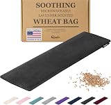 Qomfor Microwavable Wheat Bag Black Lavender Scent 48x15 cm Heating Pad view 1