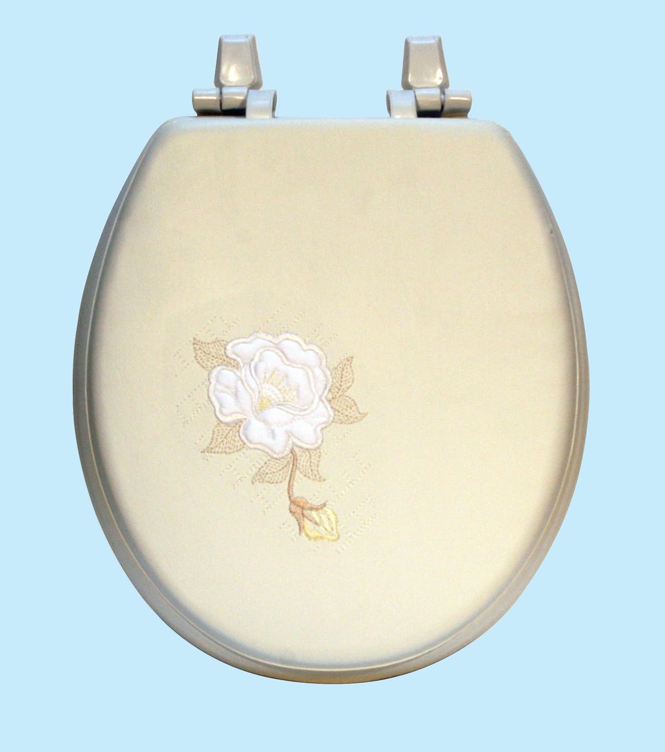 Best soft round toilet seat, padded vinyl plastic, white