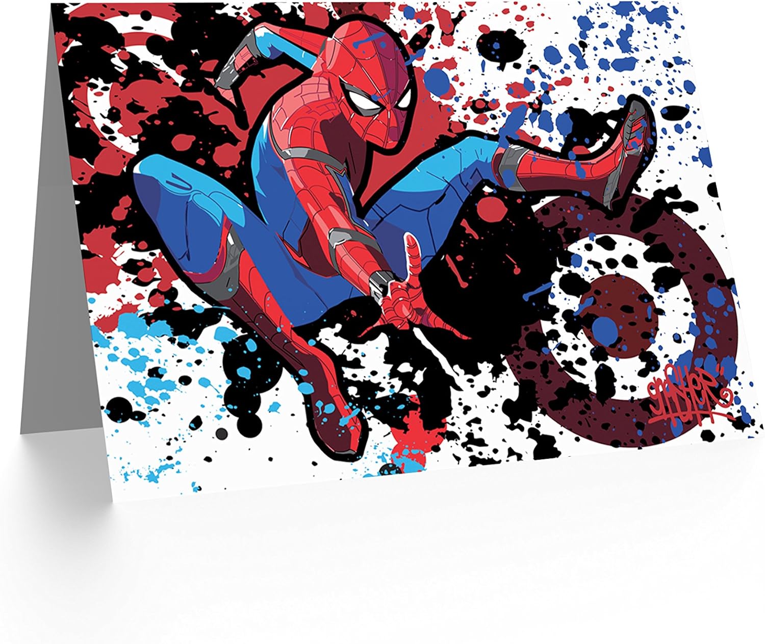 Biglietti Di Auguri Wee Blue Coo Batman Graffiti Supereroe Biglietto Di Auguri Casa E Cucina