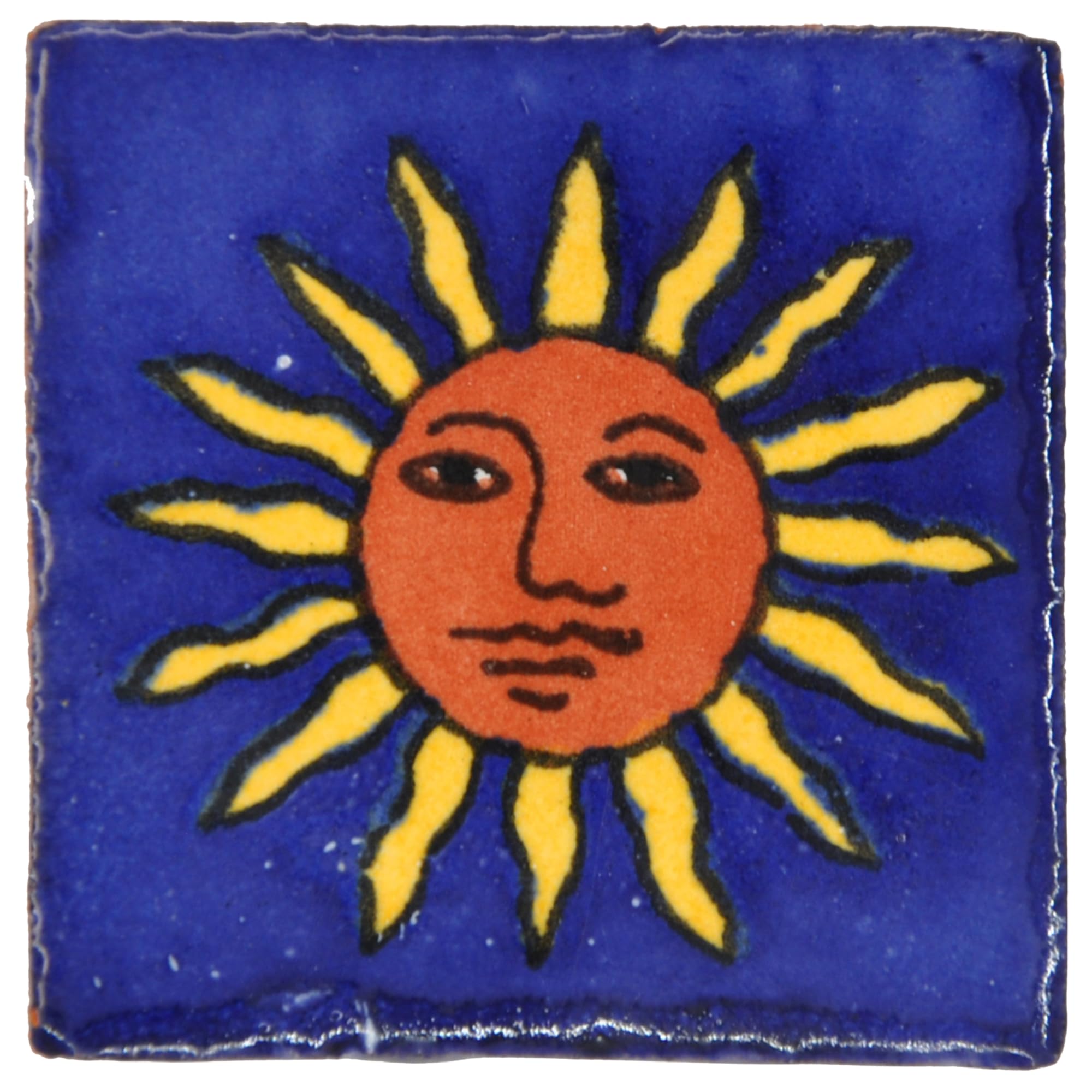 Tumia LAC Handmade Mexican Talavera Tile - Authentic Style Sierra Ceramic Tiles for Crafts, Backsplashes and Home Improvement - 10 Pack