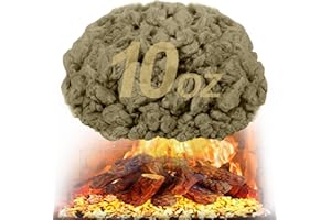 Beeplove 10oz Gas Fireplace Embers - Rock Wool Glowing Embers for Indoor Gas Fireplace Logs High-Temperature Resistance Realistic Fake Flames