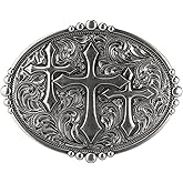 TYWestyles Vintage Celtic Pattern Cross Belt Buckle For Men Women