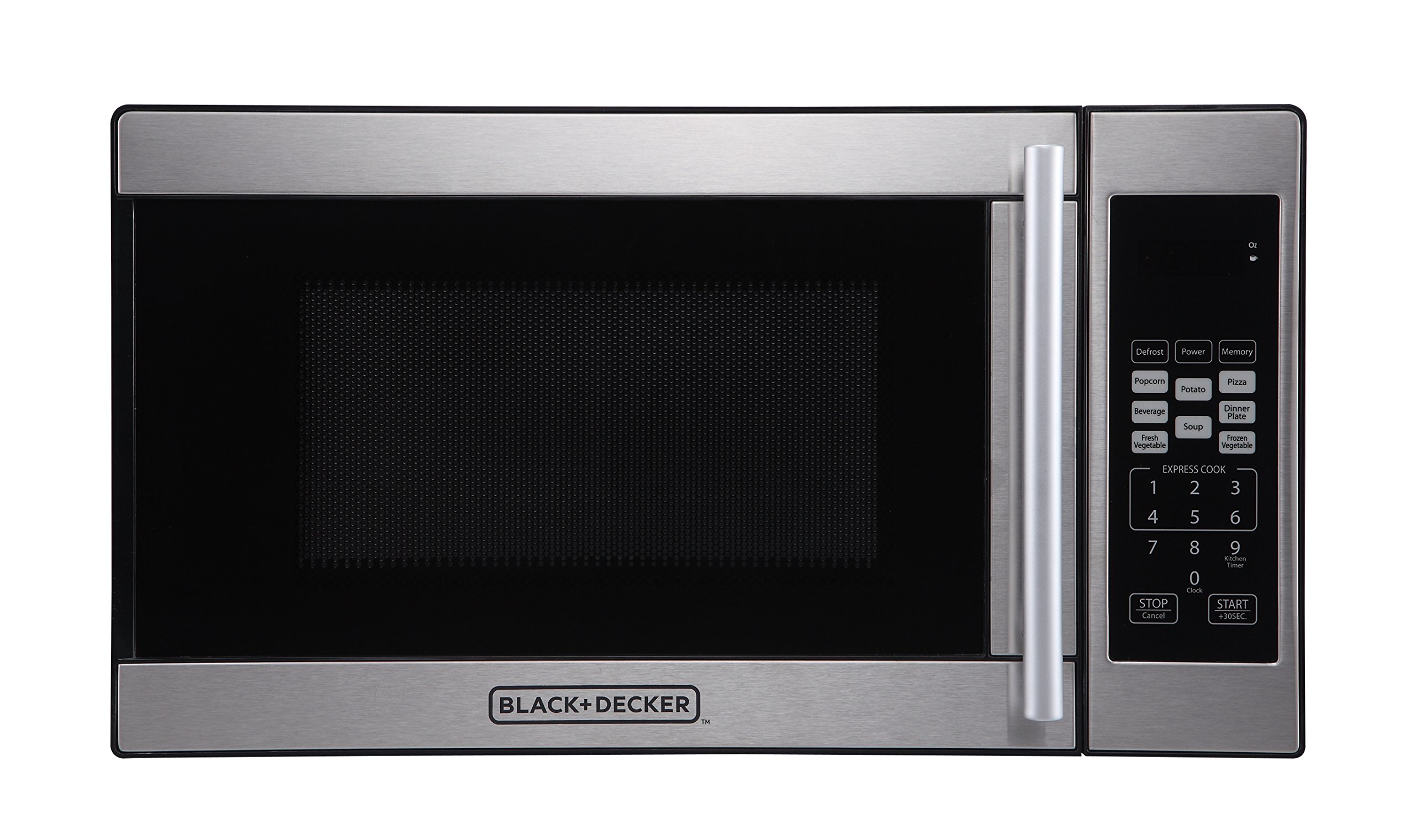 Home BLACK+DECKER EM720CB7 Digital Microwave Oven with Turntable Push
