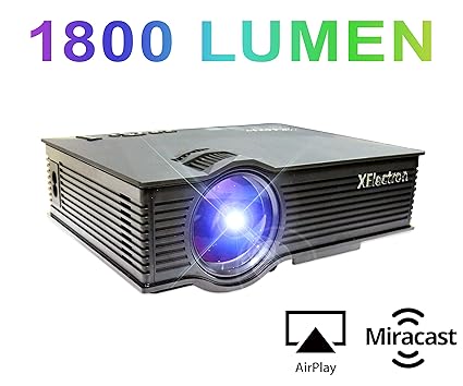XElectron G16 MIRACAST LED HD Projector - HD 1920 X 1080 - HDMI - USB - VGA - 120