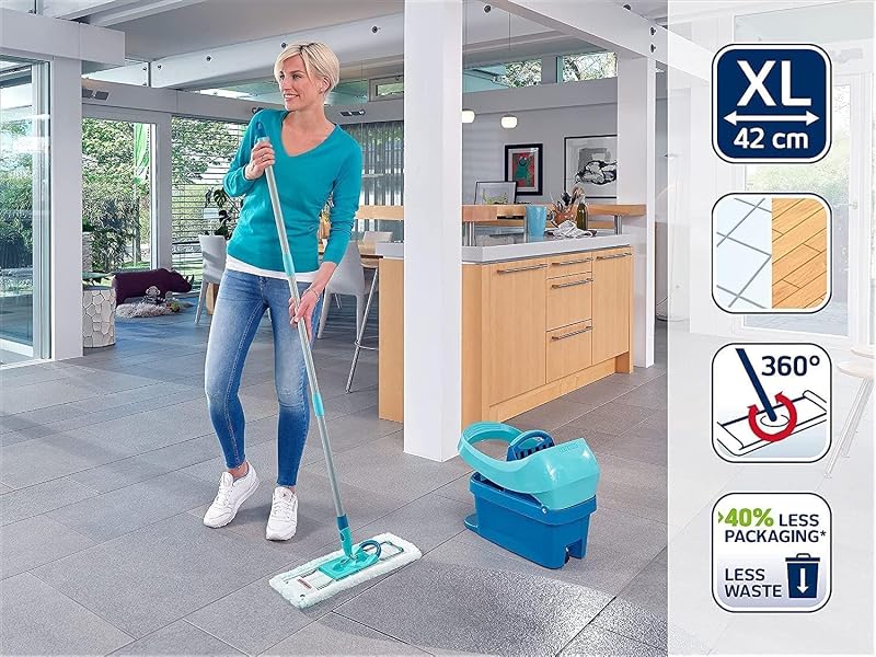Bodenwischer Profi XL, Fußklick-System, Wischmopp 42 cm, waschbar