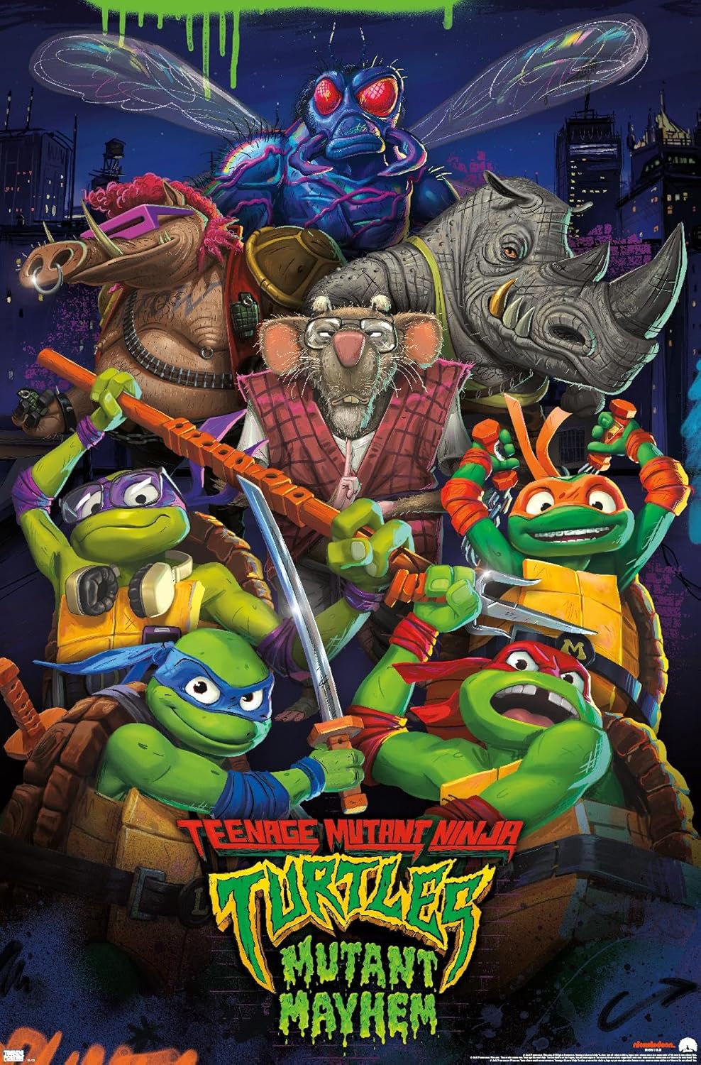 Wall Décor - Trends International Teenage Mutant Ninja Turtles: Mutant Mayhem - Group Wall Poster, 22.37