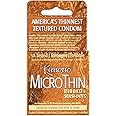 Kimono MicroThin Ribbed with Sensi-Dots - Textured Lubricated Condoms, Snug Form-Fit, Natural Latex Condoms, Vegan-Friendly, No Latex Odor - Enhanced Sensitivity - Pack of 3
