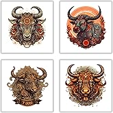 XERE 20 Pcs Taurus Zodiac Sign Stickers, 2.5
