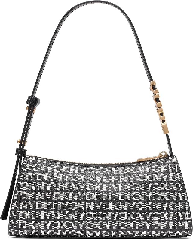 Avril Top Zip Shoulder Bag, Bolso de Hombro Mujeres, Logotipo Negro y Negro