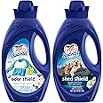 Bundle of Suavitel Odor Shield Liquid Fabric Softener, Laundry Odor Eliminator, Fresh Air Scent, 46 oz + Suavitel Shed Shield Fabric Conditioner, Fresh Scent, 46 oz