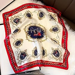 PoeticEHome 100% Mulberry Silk Neck Scarf