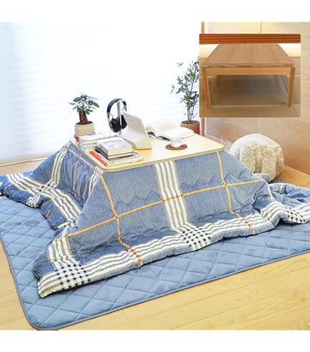 Amazon.com: 4pcs Set Kotatsu Table Blanket Heated Futon Comforter