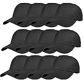 TZ Promise 12 Pack Wholesale Unisex Plain Solid Color Adjustable Baseball Caps Hats