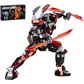 LQPFBSM Black Wanderer Mech Building Block Set for Mecha Fans 585 Pcs | Poseable Dark Robot Model with Translucent Energy Blades Collectible Sci-Fi Construction Desk &amp; Shelf Display Gift for Adults