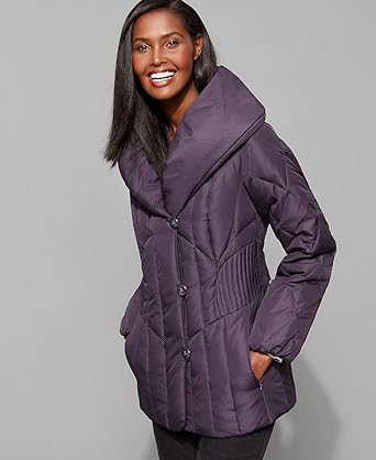 Larry Levine Women S Pillow Collar Down Filled Jacket At Amazon