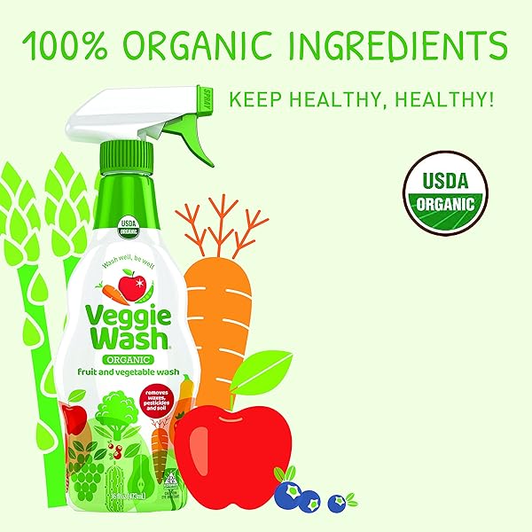 VEGGIE WASH ORGANIC FRUIT AND VEGETABLE WASH, 16-OZ