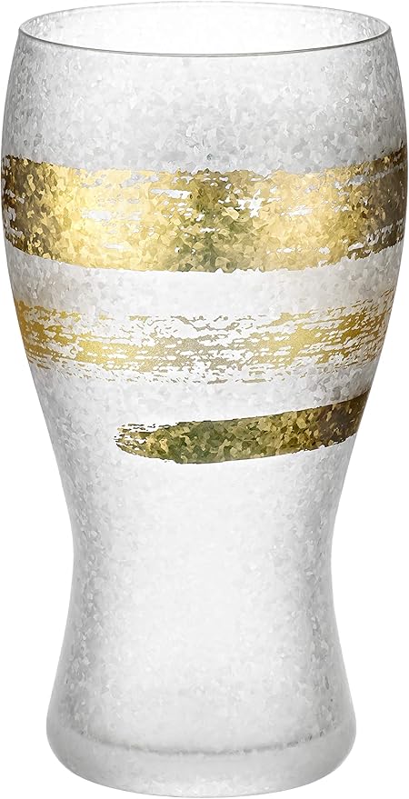 Amazon Co Jp アデリア ビールグラス ビア 金一文字 約380ml プレミアムニッポンテイスト 日本製 6027 ホーム キッチン