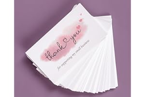 CLEVER SIGNS 200 Thank You For Supporting My Small Business Cards, Elegant and Professional Design, 2" x 3.5", Recommended for Online Retailers, Small Business Owners and Local Stores
