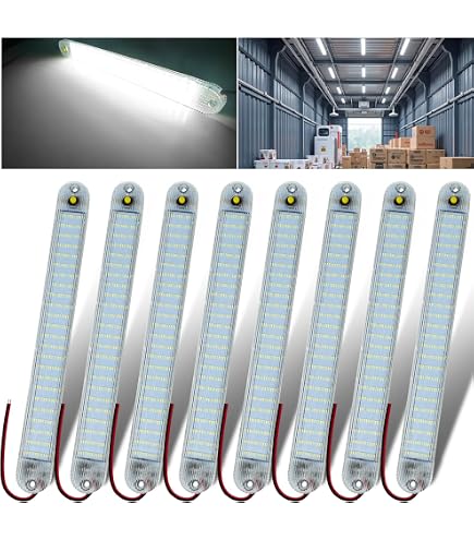 MERTTURM Barre LED Intérieur Voiture 40cm 1700LM - 12V Avec Interrupteur - Pour Van, Camping-Car, Bateau