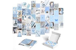 Y2K BOO Blue Wall Collage Kit - 50 Aesthetic Blue Posters for Dorms and Bedrooms, Blue Room Decor for Teen Girls and College Girls, Perfect Blue Aesthetic Wall Art