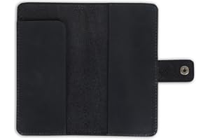 TheAntiq Leather Checkbook Cover, Full Grain Checkbook Holder Wallet, Slim Register Case for Men & Women, Handmade Executive 