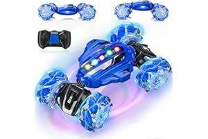 HODURGYI Gesture Sensing RC Stunt Car - Boys Toys Age 6-12, 4WD Hand Controlled Remote Control Car with Light & Music, 360°Rotation Twist Vehicle Toy, Christmas Birthday Gift for Boys Girls Age 6 7 8 9 10 11+