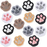 14 Pcs Paw Print Patches - Iron On &amp; Self Adhesive Pet Paw Appliques for Hats, Bags &amp; Jackets