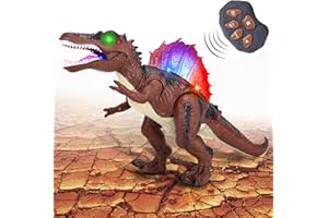 ACKSONSE Remote Control Dinosaur Spinosaurus Toy, 20-inch Large Walking Robot Action Figure Dancing Dinosaur RC Toys with LED Light and Roaring Realistic Sounds for 3 4 5 6 7 8 9 Year Old Boys Girls Kids Gift