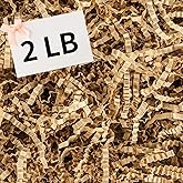 woric 2 LB Crinkle Cut Paper Shred Filler, Brown Crinkle Paper Basket Filler Shredded Paper Stuffing for Gift Baskets Box Filling Valentines Day Birthday Baby Shower Wedding