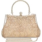 UBORSE 1920s Vintage Beaded Clutch Evening Bags for Women Formal Bridal Wedding Clutch Purse Prom Cocktail Party Handbags