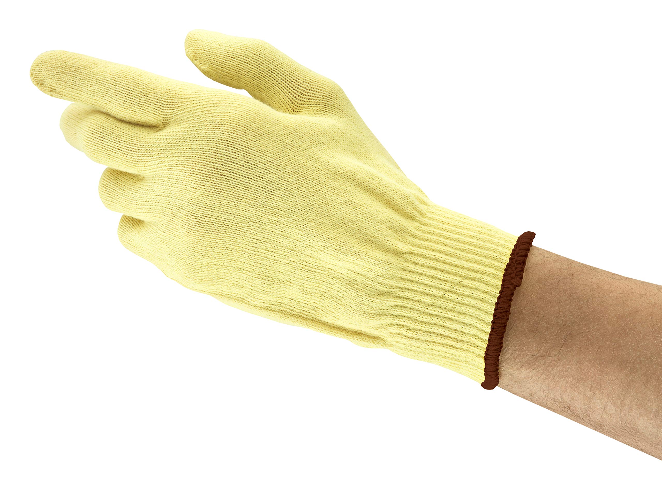 Ansell HyFlex 70-205 Safety Work Gloves, Cut Resistant, Mechanical Protection, Industrial PPE, Yellow, Size M (12 Pairs)