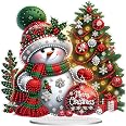 ARTopet DIY Diamond Art Painting Christmas Ornaments - 4 Piece Desktop Decor Set With White Horse Design