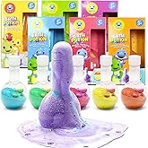SWCANDY Bath Toys Kids Bath Bomb Potion, Easter Basket Stuffers Essentials, 6 Pack Nontoxic Bathtub Colorful Bubble Foam Scientific Soap Magical Fizzes Eruption for Ages 4-8 Boys Girls Toddlers