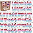 57PCS Fidget Valentines Day Gifts for Kids, Valentines Pop Its for Kids Classroom Exchange Gifts, Valentines Party Favors for Kids, School Kids Valentines Toys, Fidget Toys Bulk, Classroom Prizes