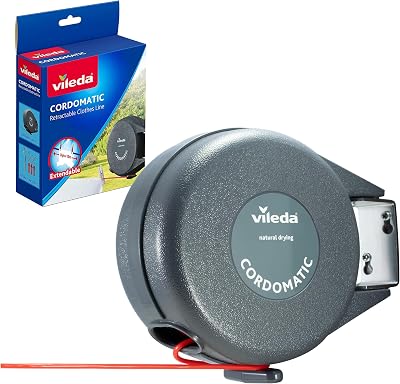 Vileda Cordomatic Retractable Washing Line 15m | Wall Mounted & Durable