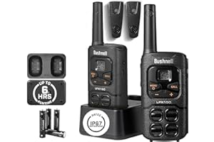 Bushnell LPX150 Walkie Talkie Radio - Reliable Quality, Rugged Design, 0.5W Power for 20 Miles of Range, Two Way Radios Equip