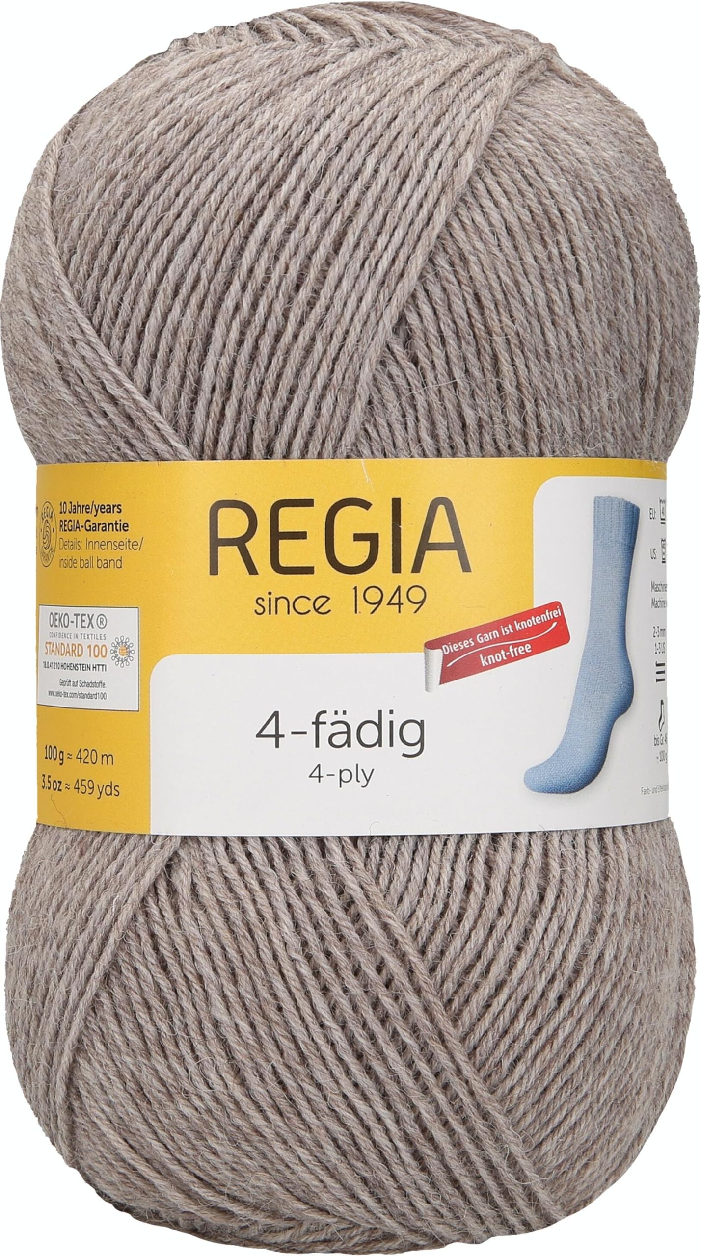 Regia 9801629 08078 Hand Knitting Yarn Wool, Iceland, 18 x 9 x 9 cm, wool, holzmeliert, 16 x 9 x 9 cm — image 1