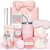 Birthday Gifts for Women, Self Care Gifts, Get Well Soon Gift Baskets for Women, Relaxing Spa Gift Basket Set, Unique Gifts for Friends, Mom, Coworker, Wife, Care Set for Mother's Day, Christmas