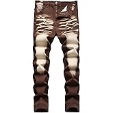 JUNBAOSS Men's Slim Fit Jeans Stretch Ripped Skinny Jeans for Men, Fashion Straight Leg Comfort Flex Waist Casual Pants