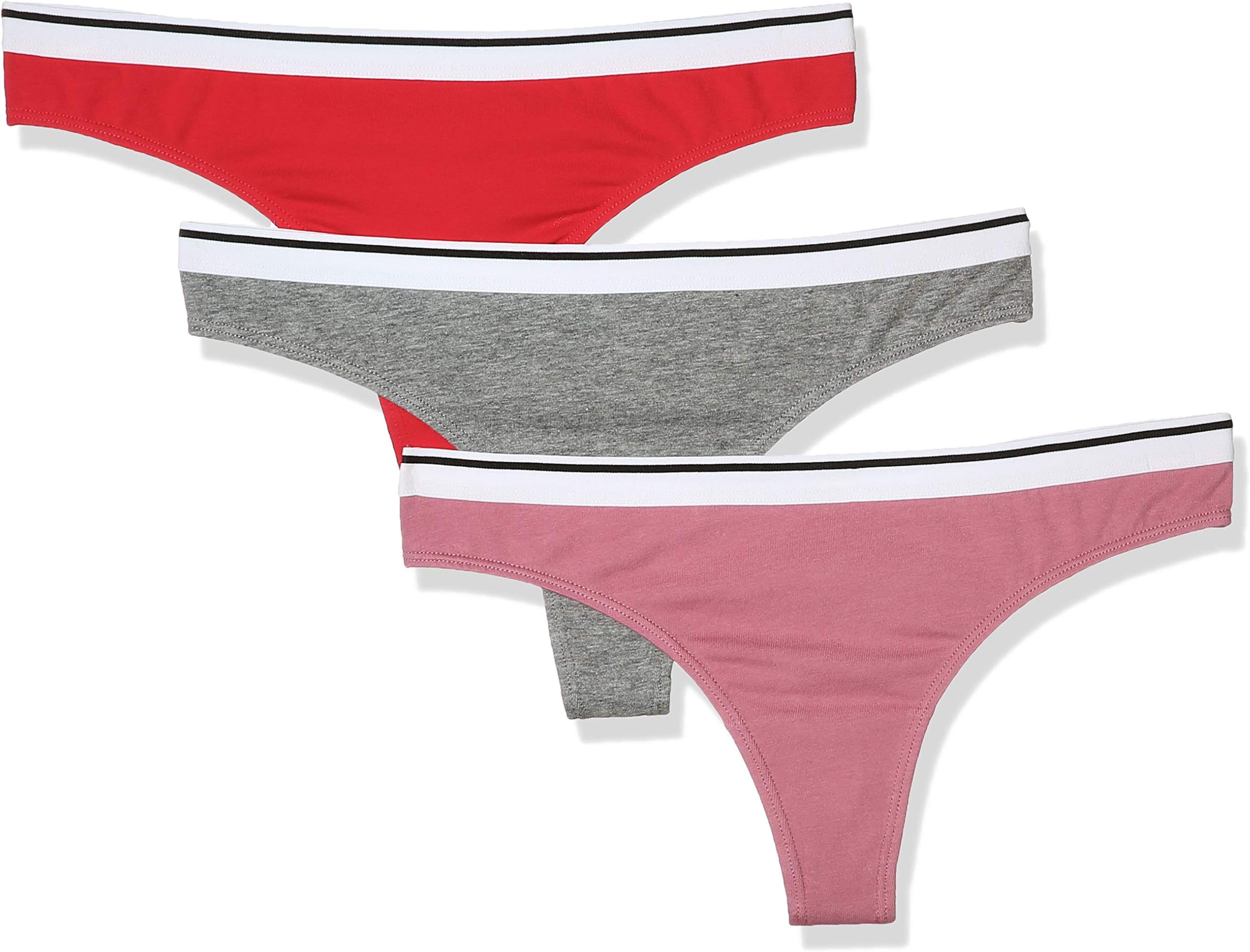 Women's 3 Pack Cotton Thong with Wide Elastic