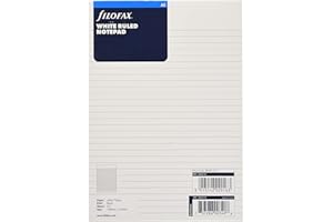 Filofax 342210 Personal Organizer, Refill, A5, Memo, Ruled, White, Genuine Import