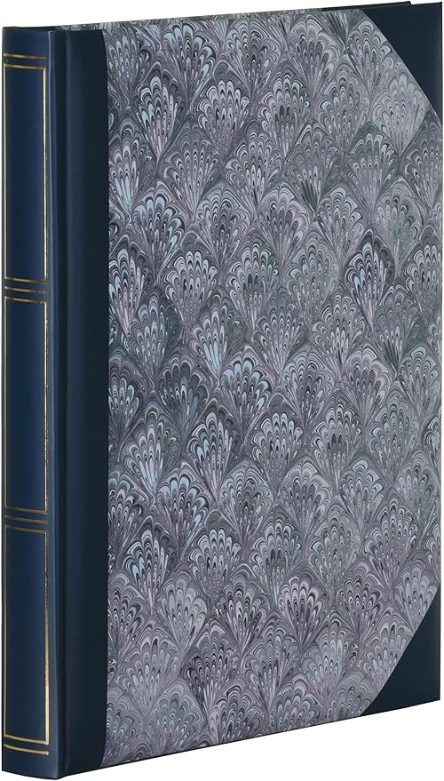 Deluxe Large Blue Peacock Self Adhesive Photo Album VariousSized Photos