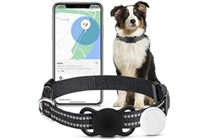 GPS Tracker for Dogs, Vebiso Location Pet Tracking Smart Collar (iOS Only), No Monthly Fee, Reflective Real-Time Dog GPS Tracker Collar for Large Medium Small Dogs