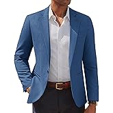PJ PAUL JONES Men's Casual Blazer One Button Lightweight Sport Coats Solid Notched Lapel Suit Jackets