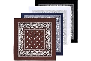 Bycc Bynn Large 27" x 27" 100% Cotton Bandanas - Set of 4